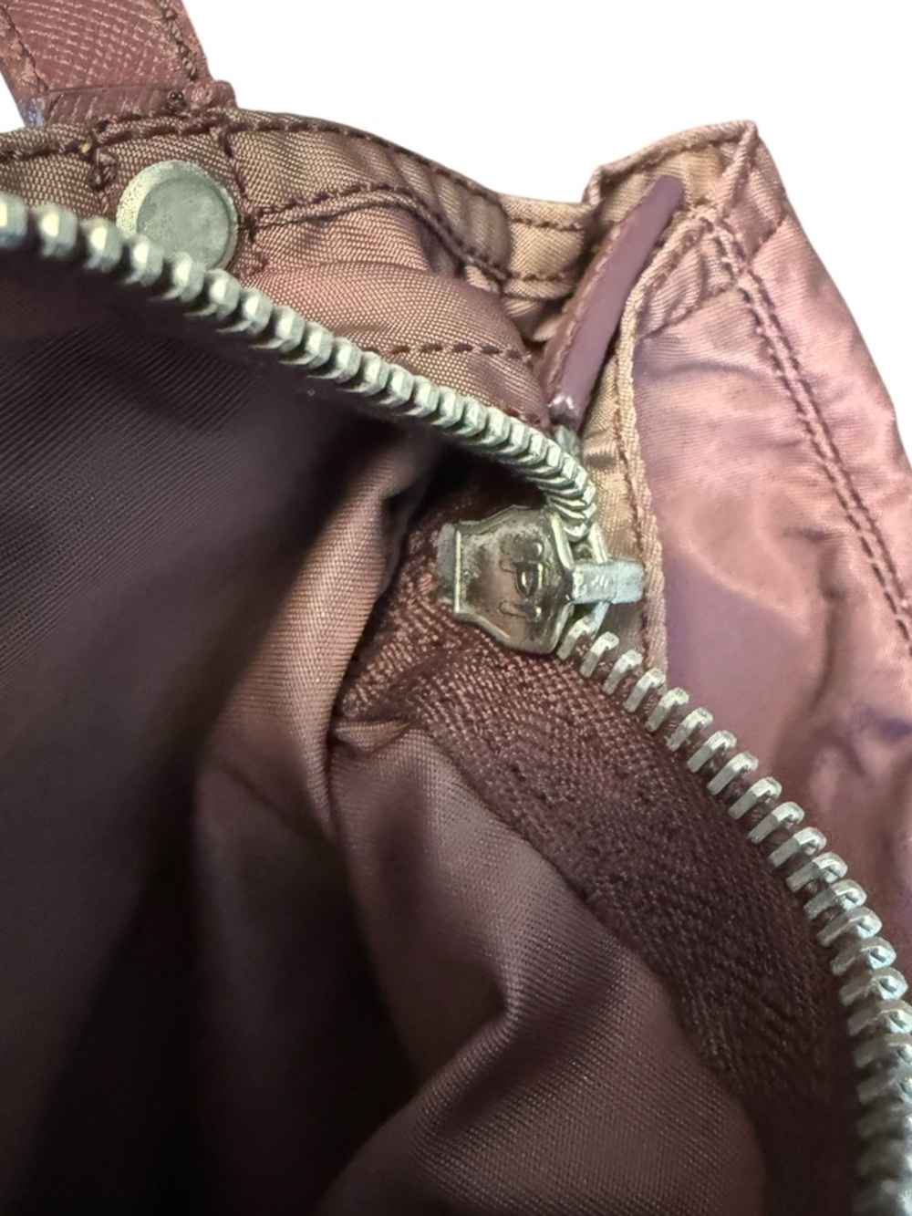 Prada Tessuto Nylon Saffiano Leather Python Trimmed Embellished Floral Tote Bag - Picture 10 of 11